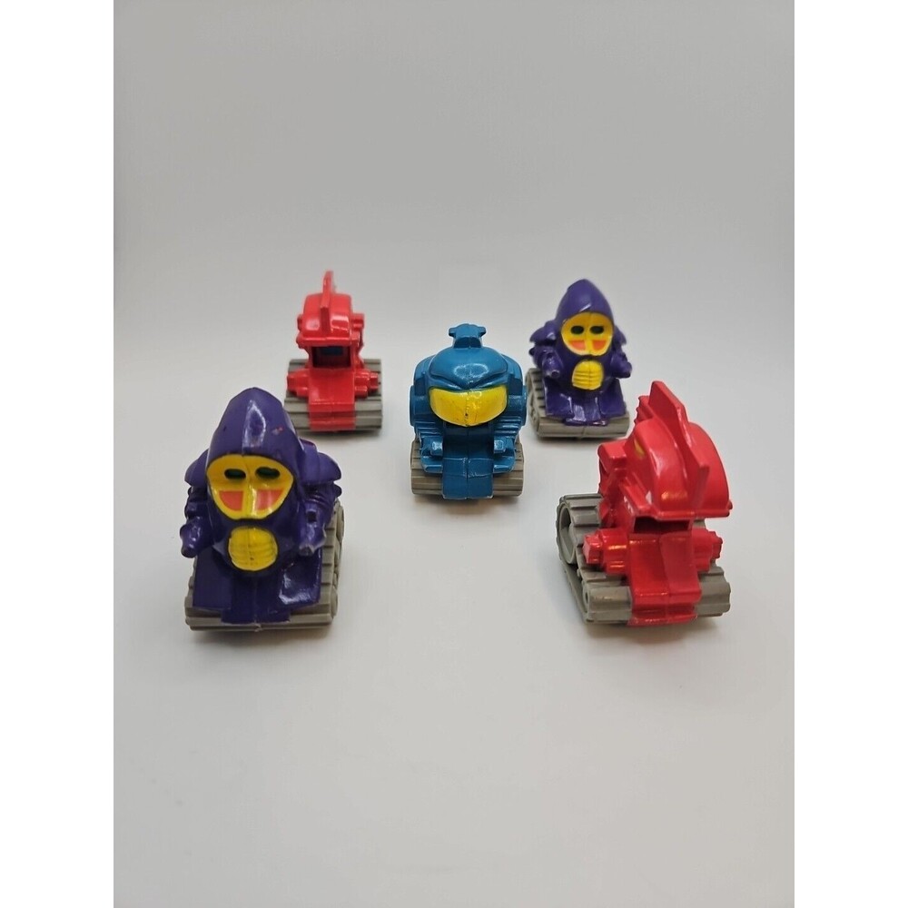 Vintage McDonalds Happy Meal Toy Pullback Runaway Action Robots 1985 Lot Of 5